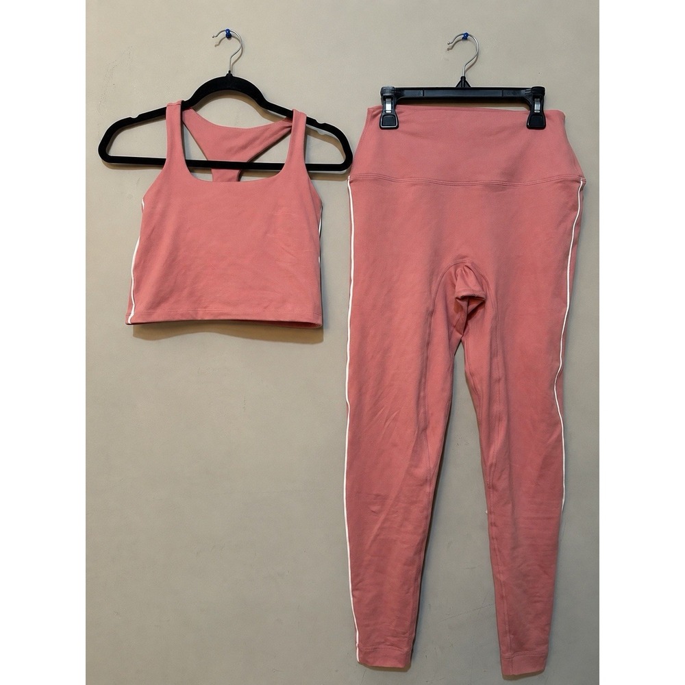 Set Active "Baked" Pink FormCloud Cloud Parke Pipe It Up Bra S Leggings M Set - Picture 4 of 13